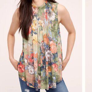 NWT Anthropologie Deletta floral Epona Swing Top sz L--SOLD OUT on Anthro site